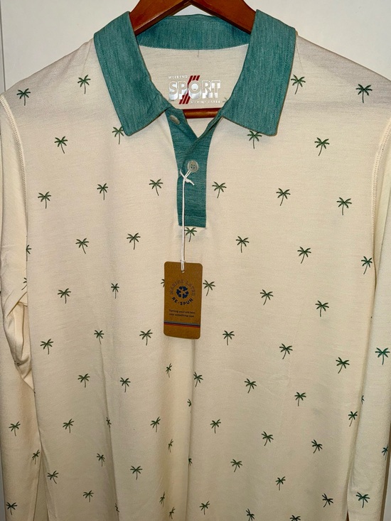 Marine Layer Other - Marine Layer NWT Palm Tree Print Long-Sleeve Air Polo